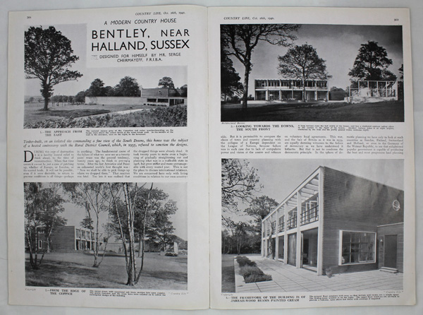 Bentley Wood, the Modernist House by Serge Chermayeff, Country Life 1940