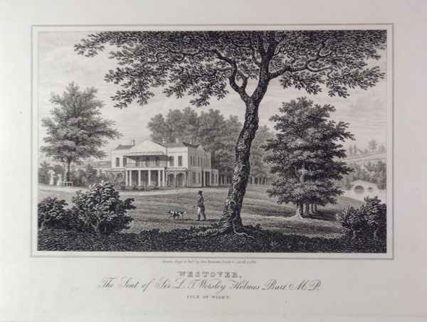 Westover, The Seat of Sir LT Worsley Holmes Bart MP