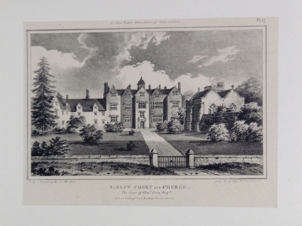 Barrow Court and Church, the Seat of Charles Gore Esq