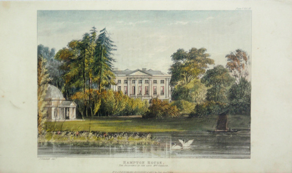 Hampton House, the Residence of the Late Mrs Garrick