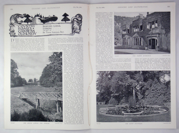 Burford Lodge in Dorking,  the Seat of Sir Trevor Lawrence