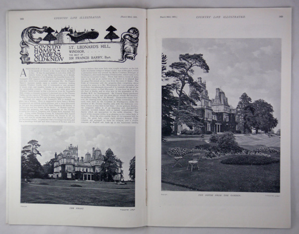 St Leonards Hill, The Seat of Sir Francis Barry