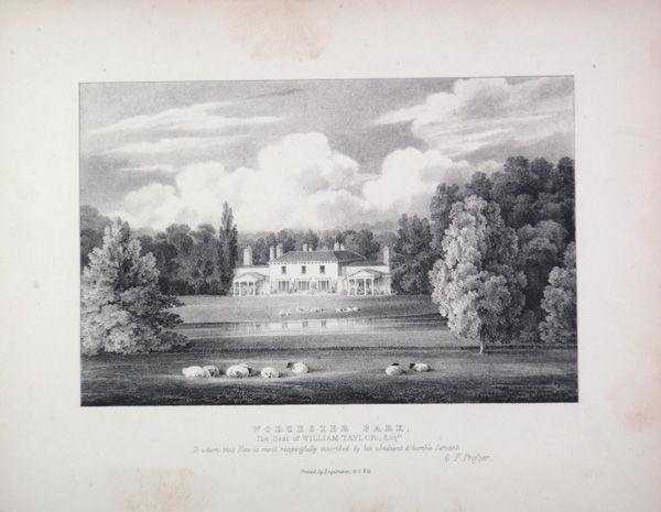 Worcester Park, the Seat of William Taylor, Esq