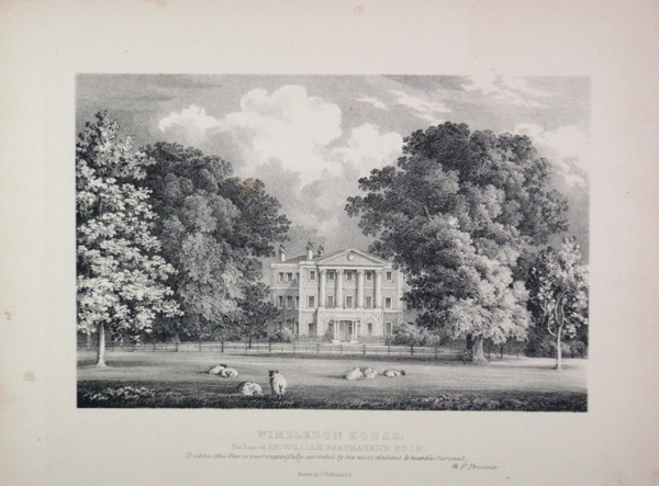 Wimbledon House, the Seat of Sir William Beaumaurice Rush