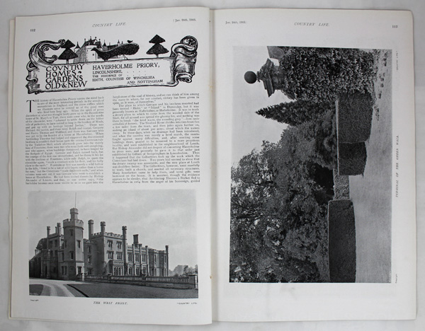 Haverholme Priory, The Seat of Edith, Countess of Winchilsea and Nottingham