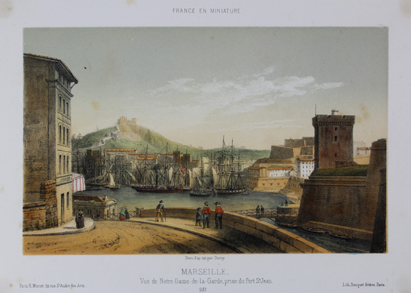 Marseille, Vue de Notre-Dame-de-la-Garde, prise du fort St. Jean