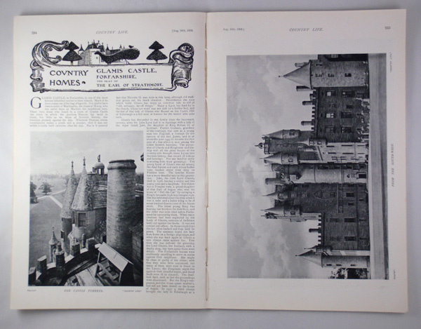 Glamis Castle, the Seat of the Earl of Strathmore