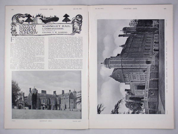 Madingley Hall, The Residence of Col T W Harding