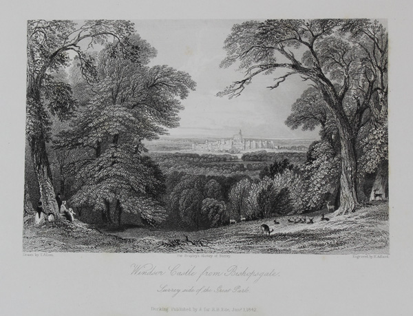 Windsor Castle from Bishopsgate, Surrey Side of the Great Park