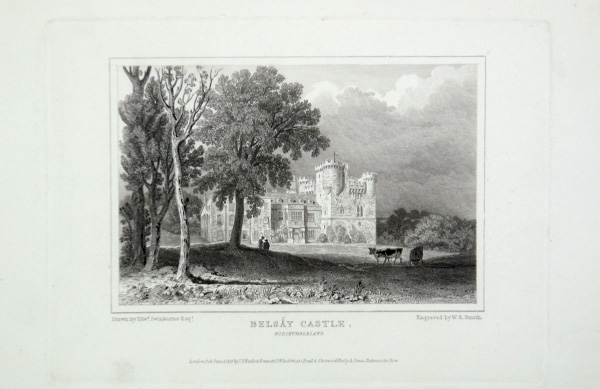Belsay Castle in Northumberland, the Seat of Sir Charles Miles Lambert Monck