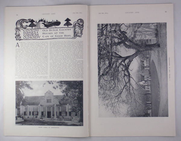 Old Dutch Country Houses at the Cape of Good Hope