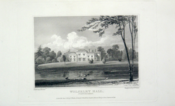 Wolseley Hall in Staffordshire, the Seat of Sir Charles Wolseley