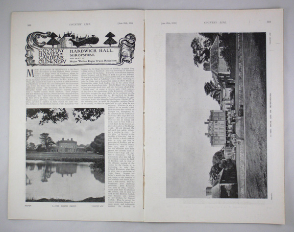 Hardwick Hall, The Seat of Major Walter Roger Owen Kynaston