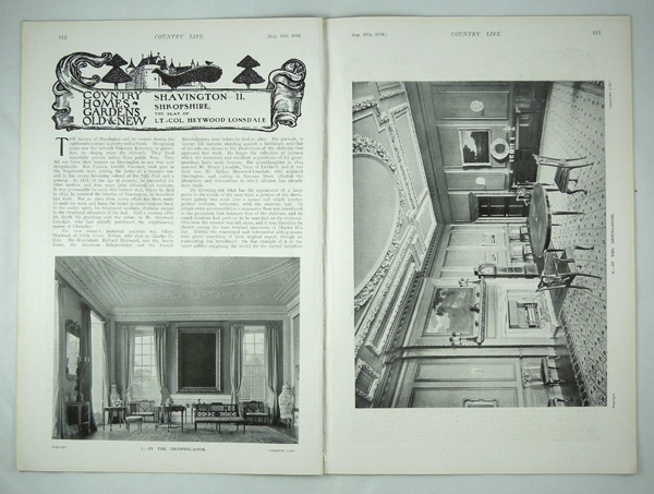 Shavington (Part 2), the Seat of Lt Col Heywood Lonsdale