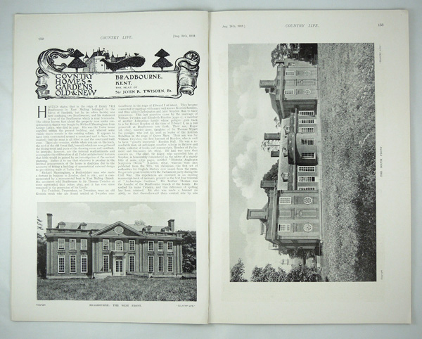Bradbourne House, The Seat of Sir John R Twisden, Bt