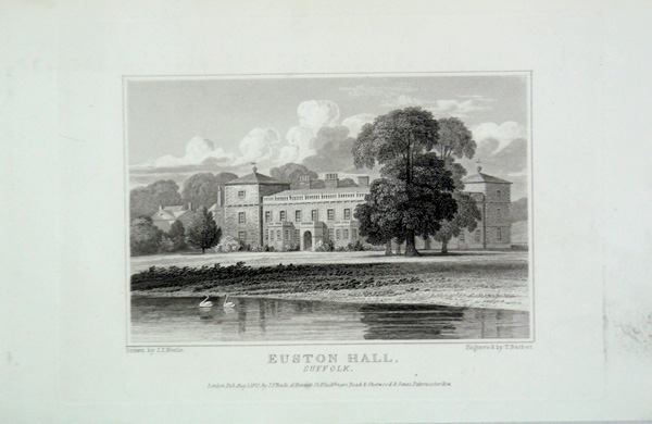 Euston Hall in Suffolk, the Seat of Duke of Grafton