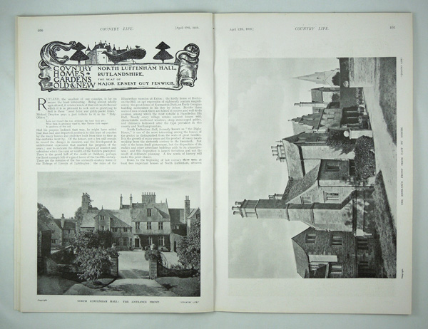 North Luffenham Hall, the Seat of Major Ernest Guy Fenwick