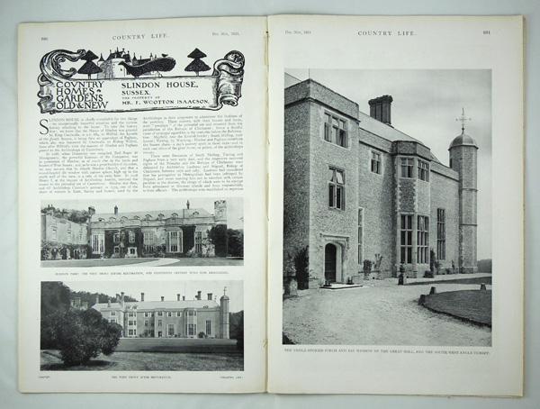 Slindon House, the Property of Mr. F. Wootton Isaacson