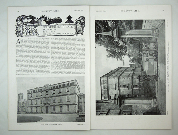 Sprotborough Hall, The Seat of Brig-Gen. Sir A. Bewicke-Copley