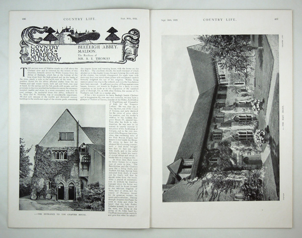 Beeleigh Abbey, The Residence of Mr R. E. Thomas