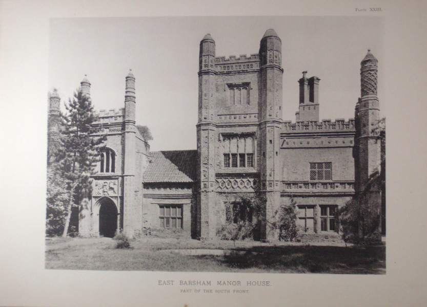 East Barsham Manor (photograph illustration & plan)