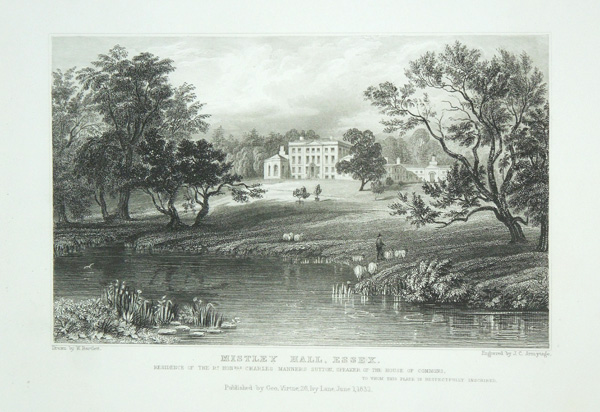 Mistley Hall, Residence of the Right Hon Charles Manners Sutton.