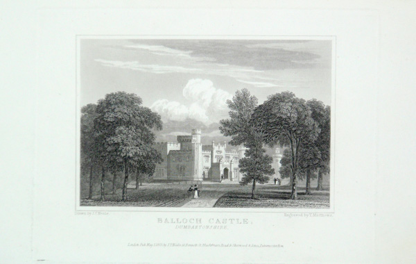 Balloch Castle in Dumbartonshire, the Seat of John Buchanan, Esq