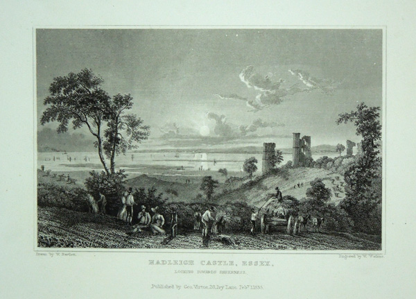 Hadleigh Castle, Looking towards Sheerness.