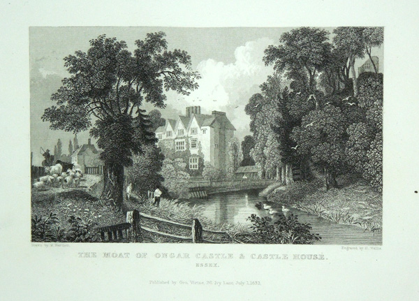 Moat of Onger Castle & Castle House