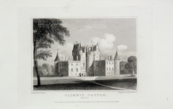 Glammis Castle in Forfarshire, the Seat of Earl of Strathmore