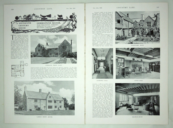 Gerbestone Manor near Wellington, restorations and alterations by Mr Hubert Lidbetter