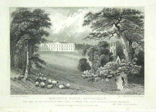 Tawstock House, The Seat of Sir Bourchier Wrey, Bart.