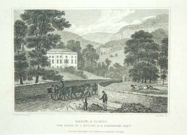 Marsk,& Clints, The Seats of J Hutton, & M Errington, Esq in Yorkshire, Published in 1829