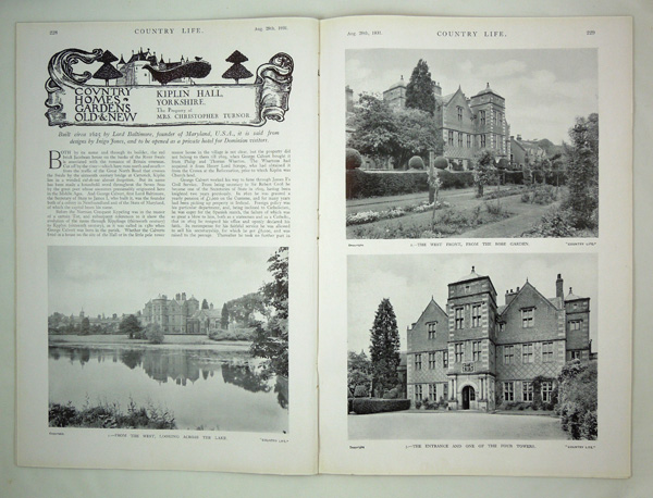 Kiplin Hall, the Property of Mrs Christopher Turnor