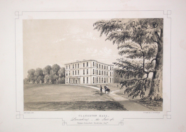 Claughton Hall in Lancashire, The Seat of Thomas Fitzherbert Brockholes, Esq