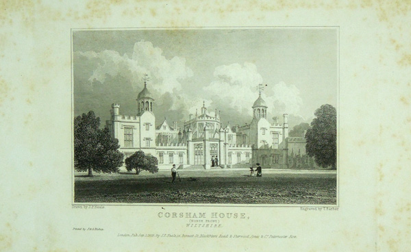 Corsham House (North Front), The Seat of Paul Cobb Methuen, Esq.