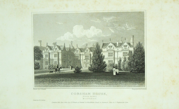 Corsham House (South Front), The Seat of Paul Cobb Methuen, Esq.