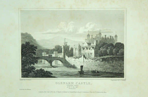 Glenarm Castle (general view), The Seat of Edmund M'Donnell Esq and The Right Hon. Anne Catherine Countess of Antrim.