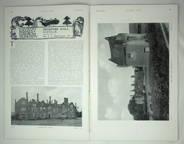 Seckford Hall, The Property of Mr. E. G. Pretyman. M.P.