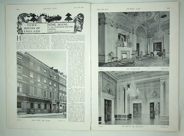 Home House, No 20 Portman Square, Robert Adam Architect