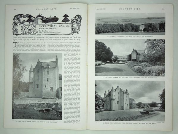Lickleyhead Castle, The Residence of Mrs. Arbuthnot-Leslie