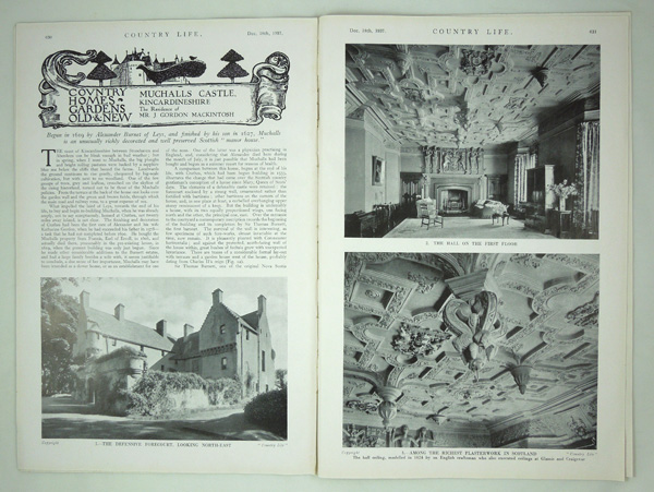 Muchalls Castle, The Residence of Mr. J. Gordon Mackintosh