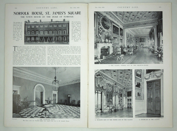 Norfolk House, St James's Square, The Town House of the Duke of Norfolk