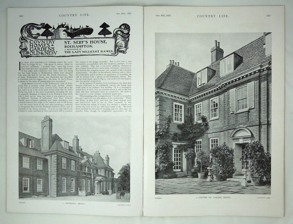 St. Serf's House, A Residence of The Lady Millicent Hawes