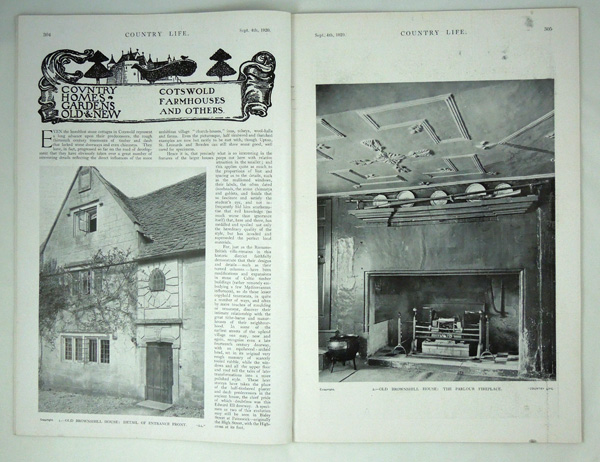 Cotswold Farmhouses, (Old Brownshill House, Wick Street House, Lower Holcombe)