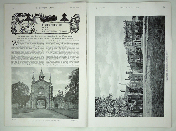 Bishopthorpe, York, the Seat of the Archbishop of York