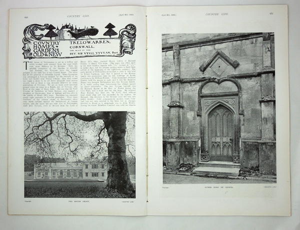 Trelowarren, The Seat of The Rev. Sir Vyell Vyvyan, Bt.