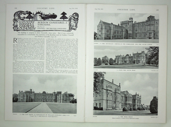 Burton Constable (Part 1), the Seat of Col. Chichester-Constable