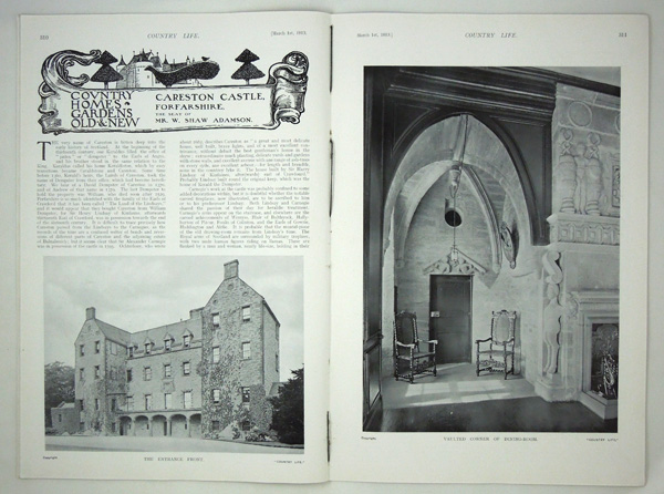 Careston Castle (Caraldston Castle), the Seat of Mr W. Shaw Adamson