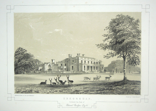 Tregrehan (View 1), the Seat of Edward Carlyon, Esq